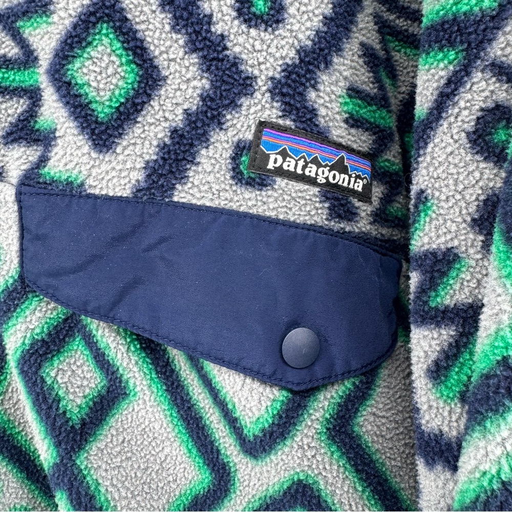 Vintage Patagonia Mens Synchilla Snap-T Fleece Pullover Aztec Tribal Pattern SzS - Picture 3 of 10